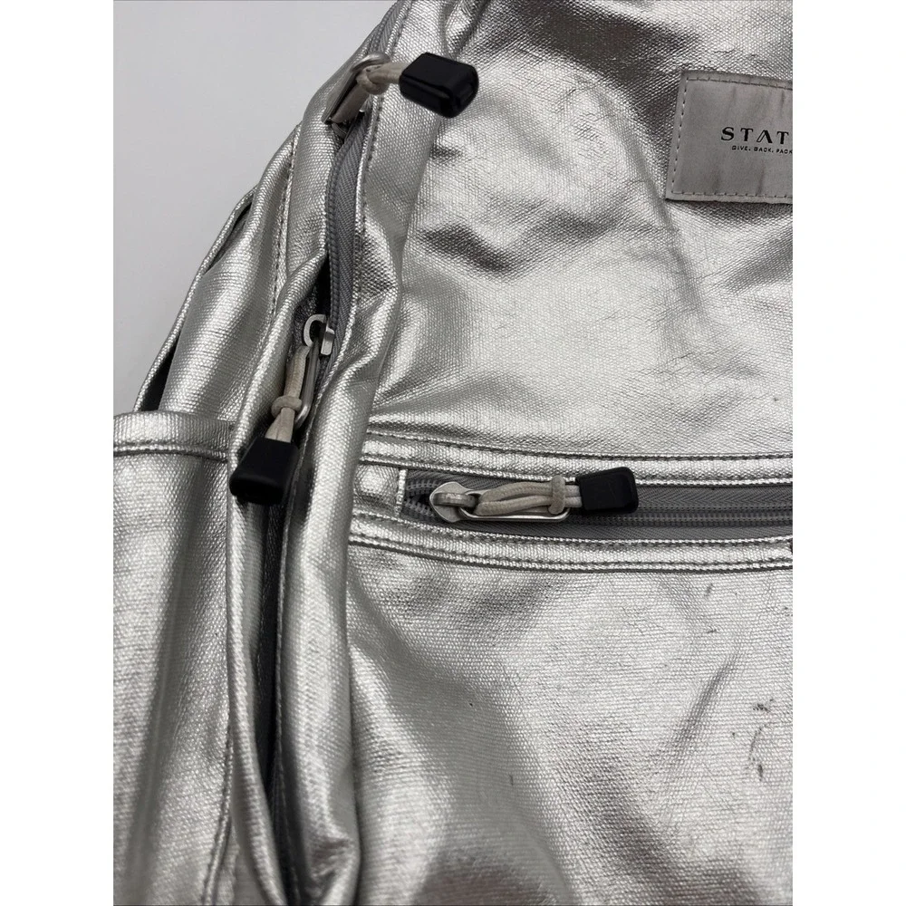 State Kane Mini Backpack Silver Metallic